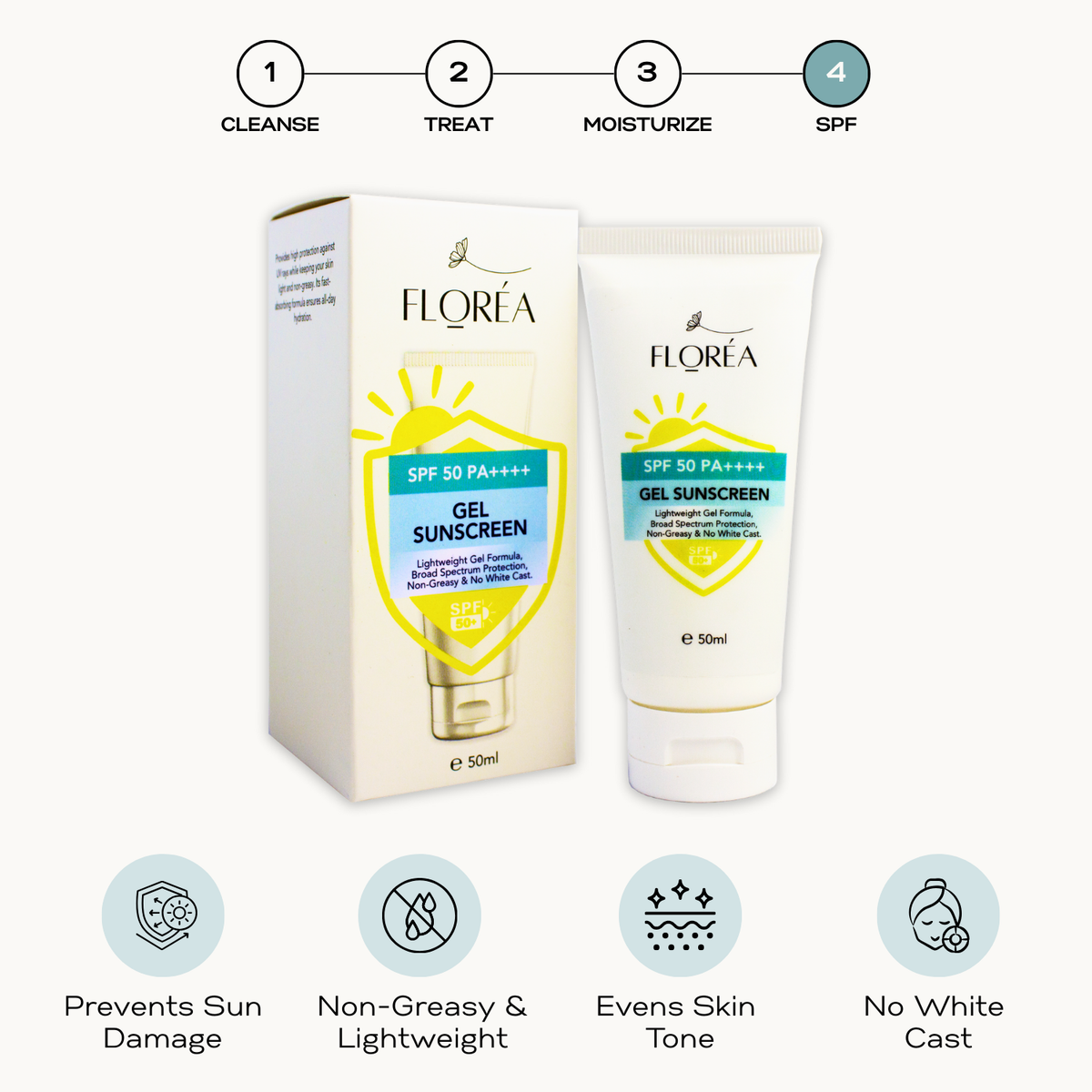 SPF 50 PA++++ gel sun screen 50ml